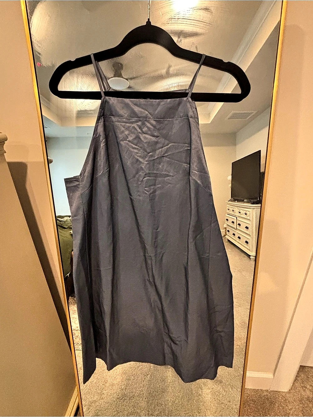 Madewell Maxi Slip Dress in Blue Gray NWT